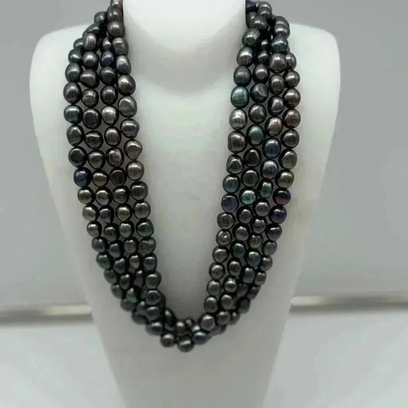 80inch Long Strand “IPS” Silver stamped Imperial Pearl Syndicate - Picture 4 of 9